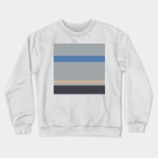 A mild jumble of Arsenic, Pinkish Grey, Cool Grey and Cyan Azure stripes. Crewneck Sweatshirt